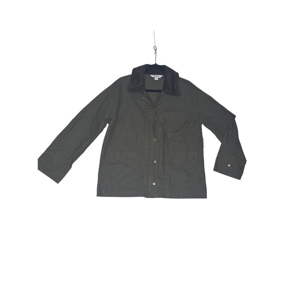 Old Navy NWT M's Olive Green Canvas BarnJacket Corduroy Collar SzM Utility Coat